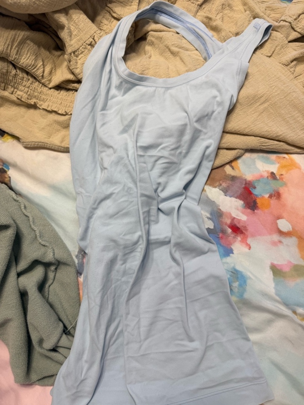 lululemon athletica Pale Blue Scoop Neck Tank